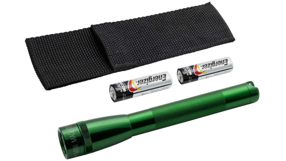 Maglite Mini Mag Pro+ 2 Aa-cell Led Flashlight W/ Holster, Green - SP+P39H