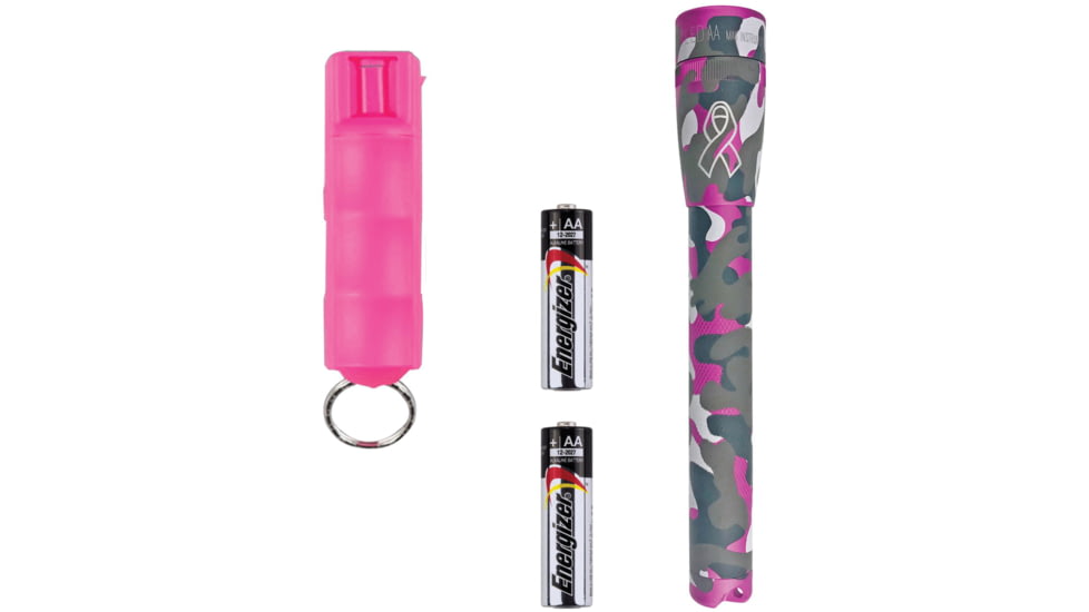 Maglite Mini Pro 2 Aa-cell Led Flashlight &amp; Pepper Spray - SP2PUE6