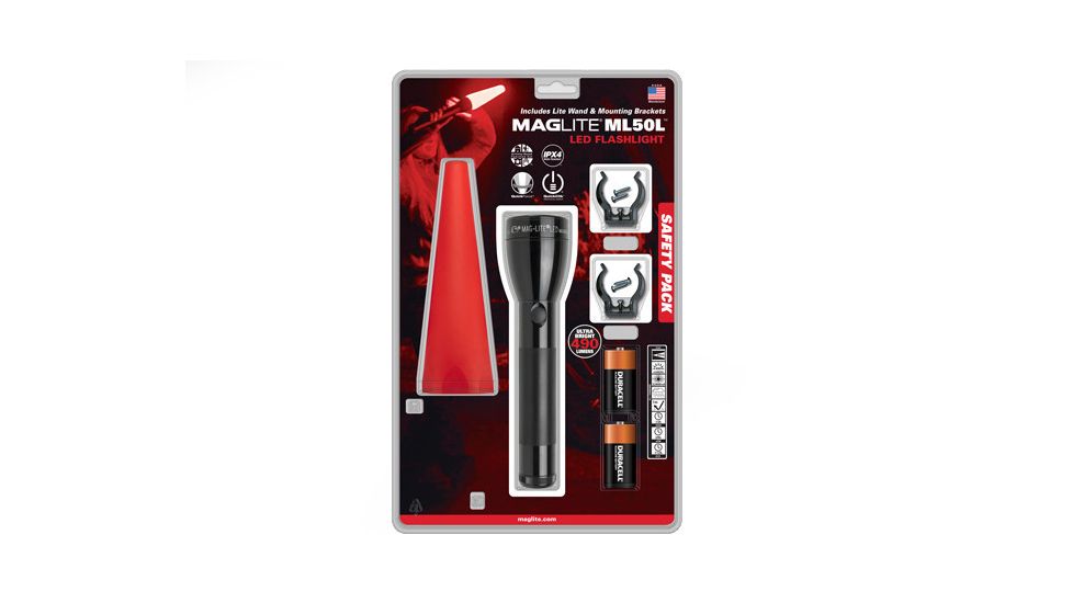 Maglite Safety Pack ML50L Light, BLACK, Full Size ML50L-I201G