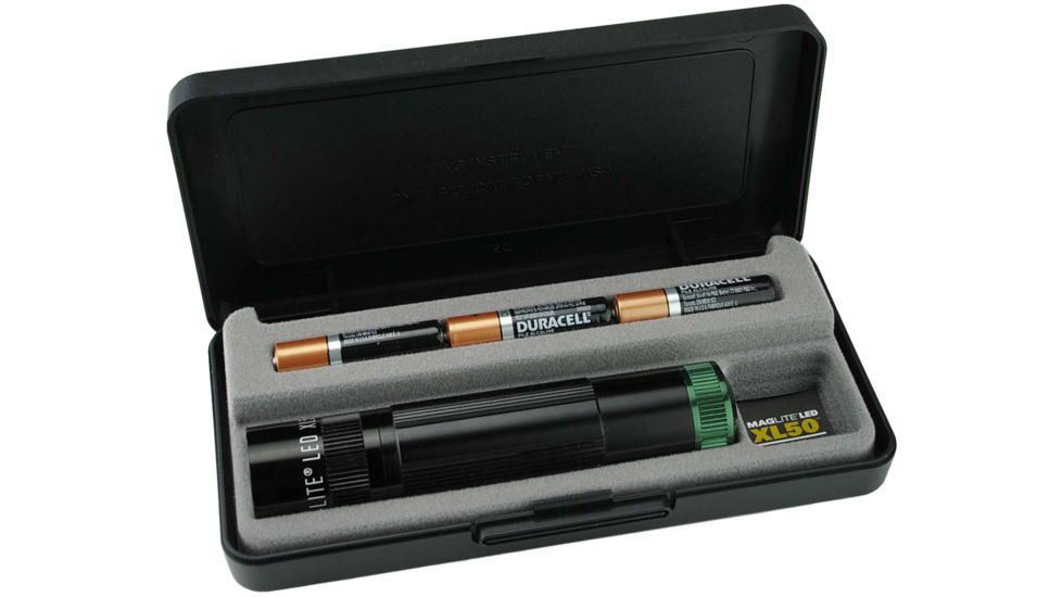 Maglite Spectrum XL50 LED Flashlight, Green Light, BLACK, Compact, XL50-S3SY7