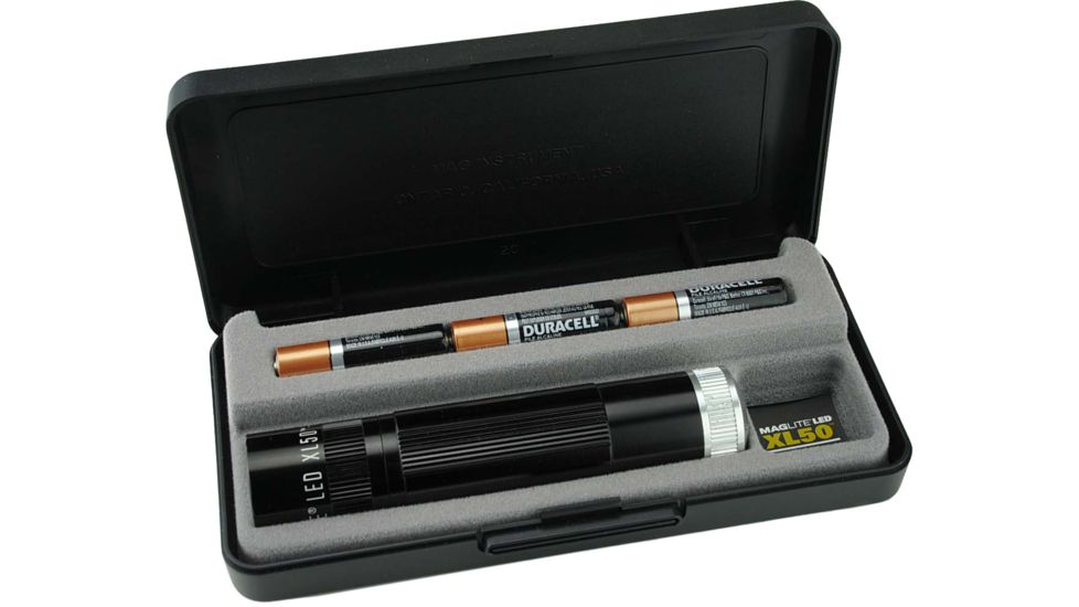 Maglite Spectrum XL50 LED Flashlight, Warm White Light, BLACK, Compact, XL50-S3SZ7