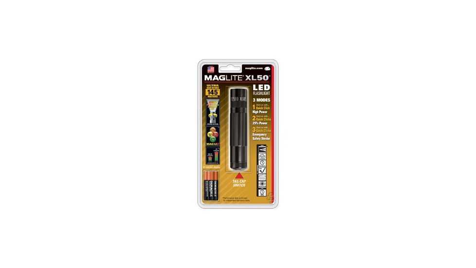 Mag Instrument XL 50 LED Flashlight Blister Pack, Black S3016