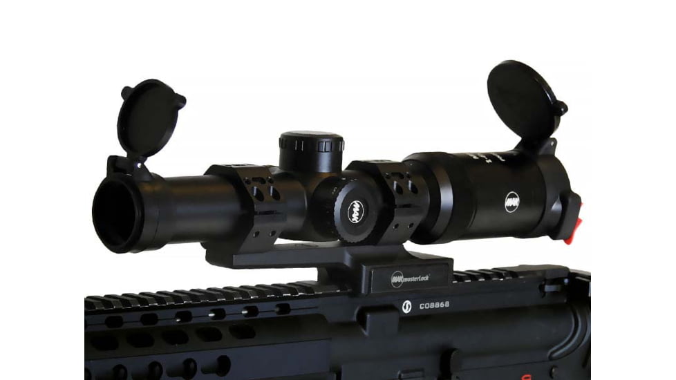 MAK Optics Makpro HD Rifle Scope, 1-6x24i, 24mm, 30mm Tube, Second Focal Plane, 4 Dot Reticle, 261602401