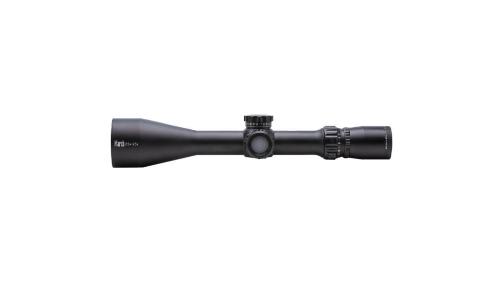 2.5-25 x 42mm Tactical Knob Illuminated Rifle Scope, MTR-1, Black