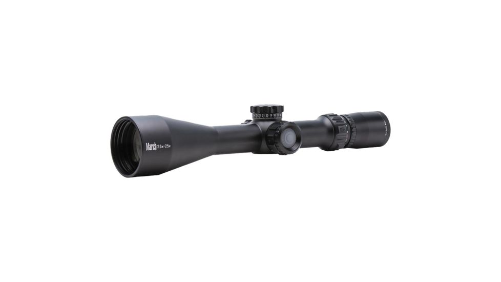 2.5-25 x 42mm Tactical Knob Illuminated Rifle Scope, MTR-1, Black