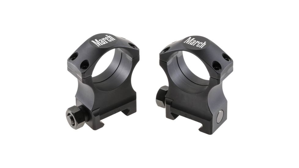 Rifle Scope Rings 30mm 1.300", Black