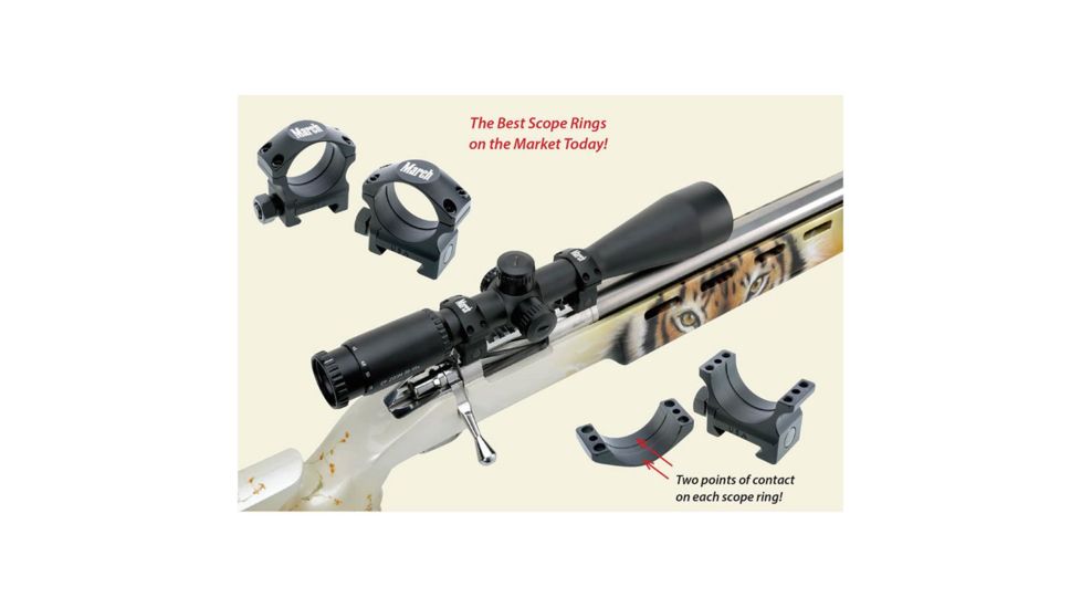 Rifle Scope Rings 30mm .875", Black