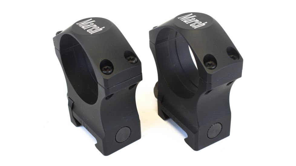 March Scopes Rifle Scope Rings 34mm 1.300in., Black MAR2030
