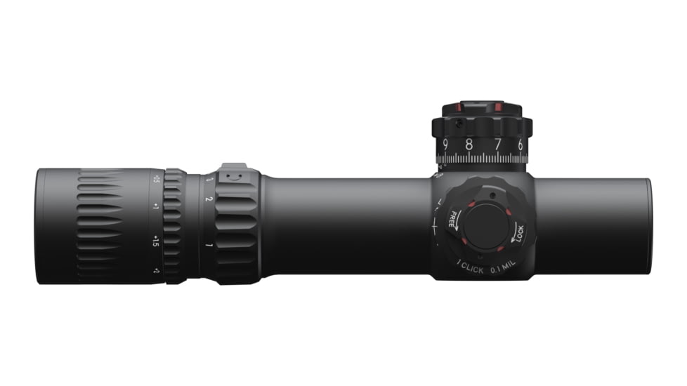 March Scopes March-FX Dual Tactical 1-10x24mm LPVO 30mm Tube Rifle Scope, First Focal Plane, DR-TR1FB Reticle, Black, D10SV24FDIMLX-DR-TR1FB