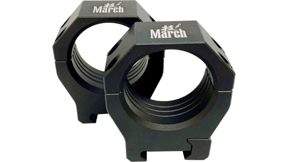 March Scopes Dovetail Rifle Scope Rings, 34mm Ring, 30mm Height, Black, NSN None, DT34H30
