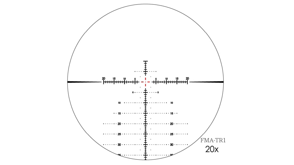March Scopes Tactical Turret High Master Wide Rifle Scope, 5-42x56mm, 30mm tube, FMA-TR1 Reticle, w/Illumination, Black, NSN None, D42HV56WFIMA FMA-TR1