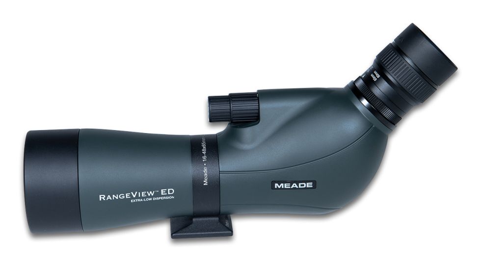 Meade RangeView Spotting Scope, 16-48x65mm, BK-7 Porro Prism, ED Glass, Green/Black, 146000