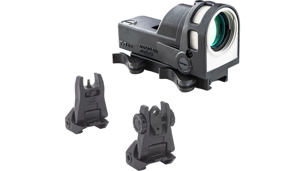 Meprolight M21 1x30mm Reflex Red Dot Sight, Open X and Fubs Self-Illuminated Flip Backup Sight, 56263610