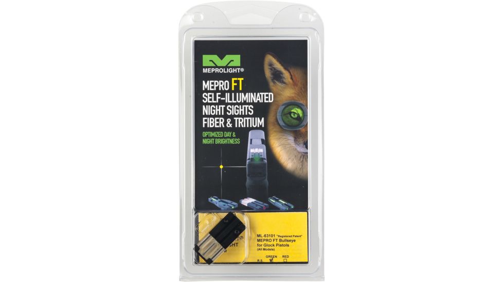 Meprolight FT Bullseye Tritium Self-Illuminated Rear Night Sight, Smith &amp; Wesson M&amp;P Shield, Green Circle-Dot, 0631213108