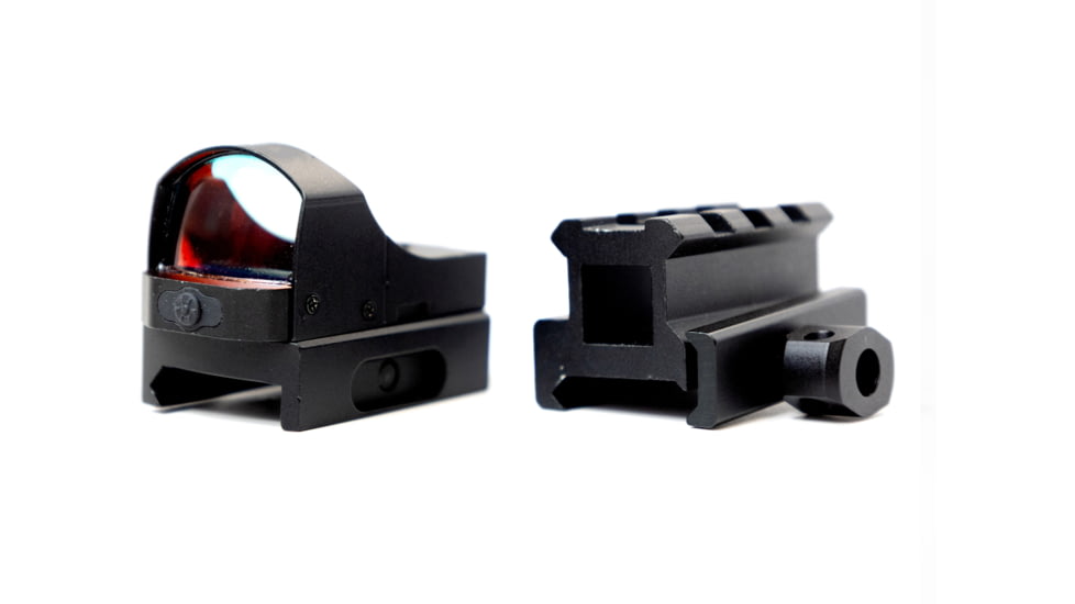 Meta Tactical 18x22.5mm Micro Red Dot Sight w/Picatinny Rail Mount and Riser, 3 MOA Dot, Black, MTA-RDWR