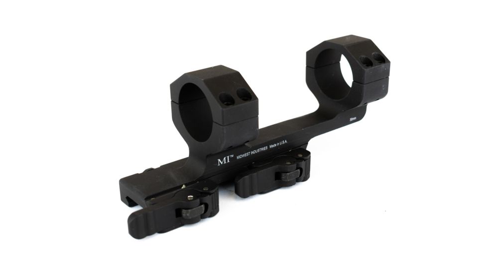 Midwest Industries 30mm QD Scope Mount w/1.5in Offset, Black, MI-QD30SM