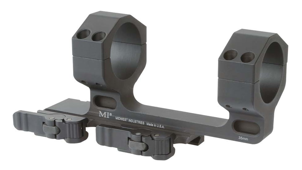 Midwest Industries High QD Scope Mount W/1.5in Offset, 35mm, Black, MI-QD35SMH
