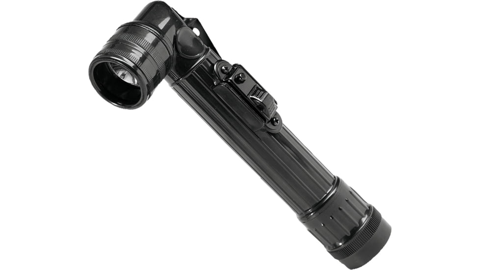 MIL-TEC Medium Anglehead LED Flashlight, 2C, White, Black, Medium, 15143102