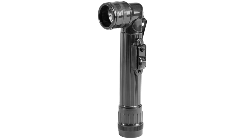 MIL-TEC Large LED Anglehead Flashlight, 2D, White, Black, Large, 15143202