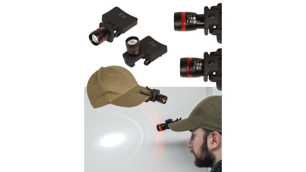 MIL-TEC 150 Lumens LED Focusable Cree Cap Light, Black, 15183500