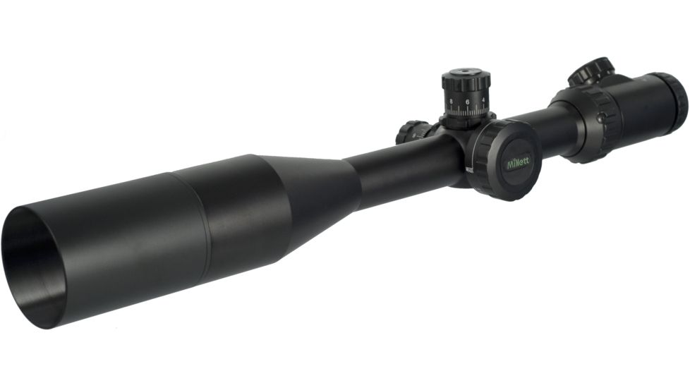 Millett 4-16x50 Illuminated Mil-DotBar, Multi Coat Matte Tactical Rifle Scope BK81001