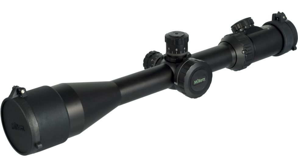 Millett 4-16x50 Illuminated Mil-DotBar, Multi Coat Matte Tactical Rifle Scope BK81001