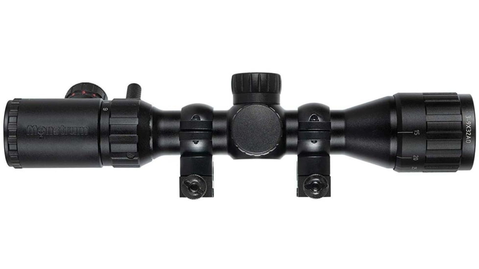 Monstrum 3-9x32 AO Rifle Scope with Illuminated Range Finder Reticle and Parallax Adjustment, Black, S3932-AO-B
