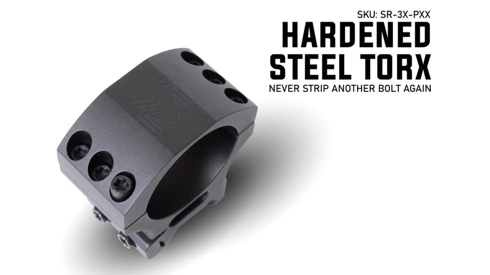 Monstrum 30mm Precision Picatinny V2 Scope Rings .85 in, Black, .85 in, SR-3X-P085