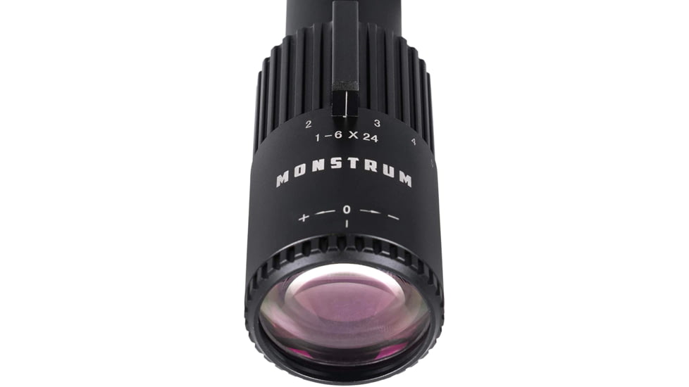 Monstrum Alpha Series 1-6x24 First Focal Plane FFP Rifle Scope with MOA Reticle, Black, GA1624-BLK