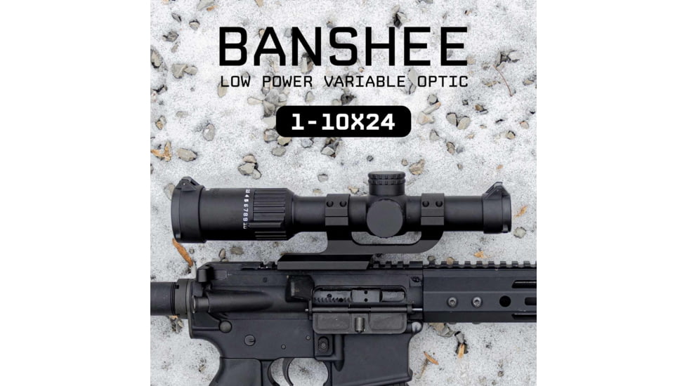 Monstrum Banshee ED 1-10x24mm LPVO 30mm Rifle Scope w/Offset Scope Mount, Second Focal Plane