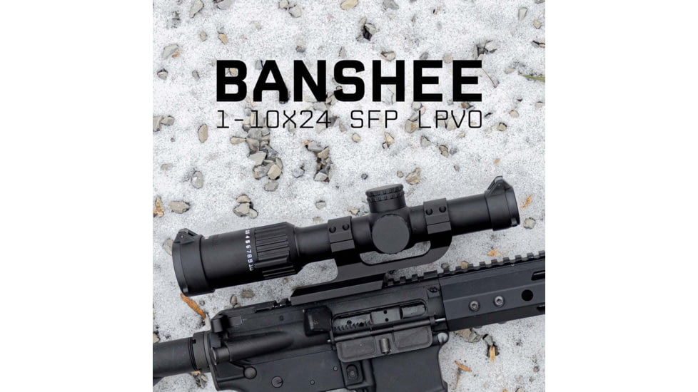 Monstrum Banshee ED 1-10x24mm LPVO 30mm Rifle Scope w/Offset Scope Mount, Second Focal Plane