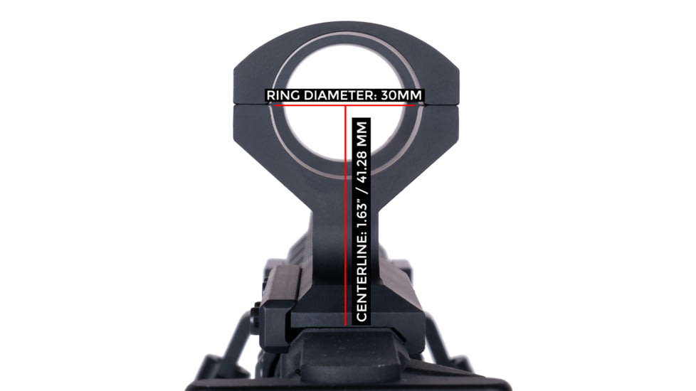 Monstrum Extended Series Offset Cantilever Picatinny Scope Mount - 30mm, Black, 30 mm, ME308-B