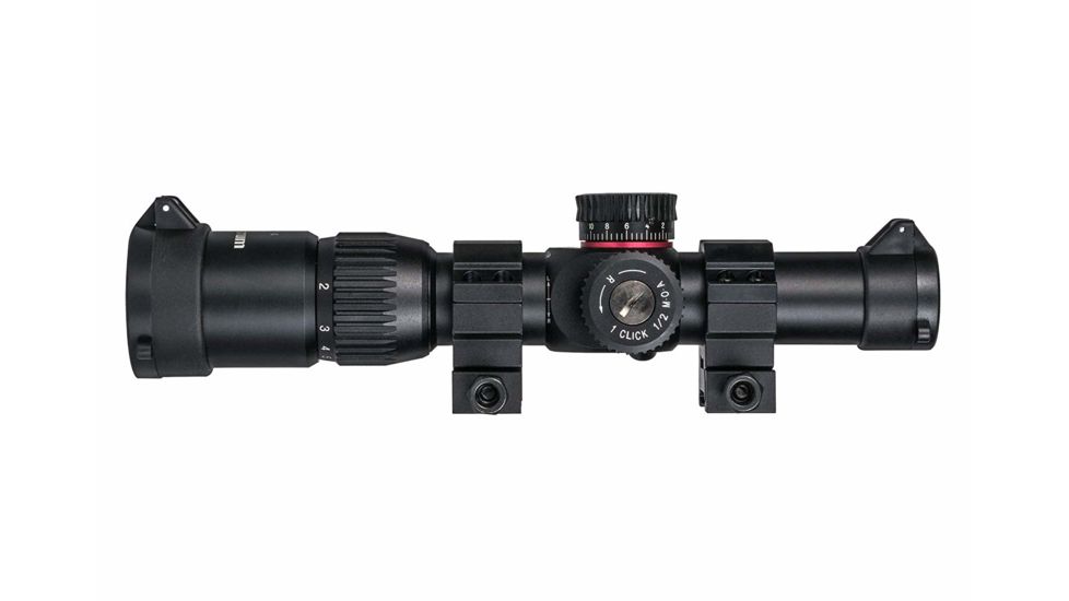 Monstrum G2 1-6x24mm Rifle Scope, 30mm Tube, FFP, Illuminated Rangefinder Reticle, Adjustable Objective, Black G2-BFFPS1624-R