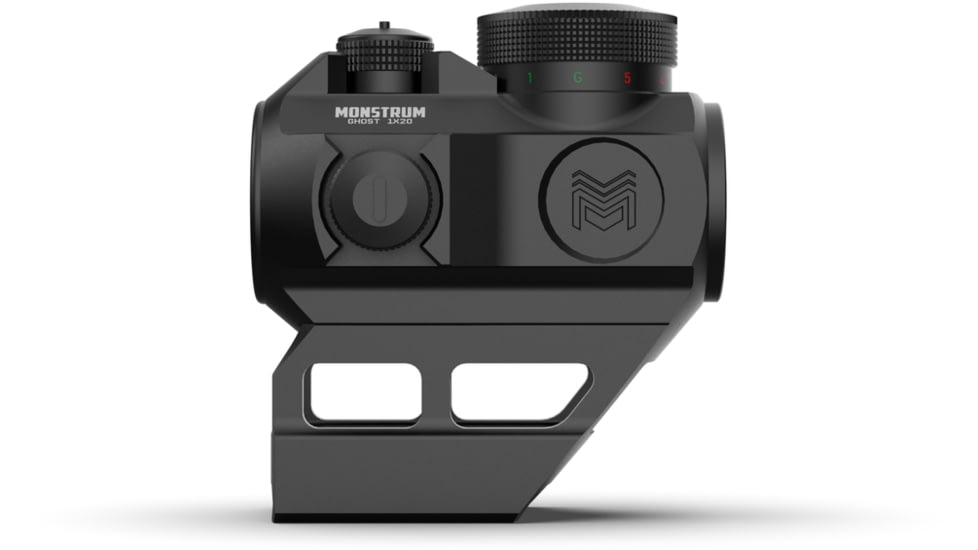 Monstrum Ghost 1x20mm Red Dot Sight, 2 MOA Dot Reticle, Type III Hardcoat Anodized, Black, RDT20B