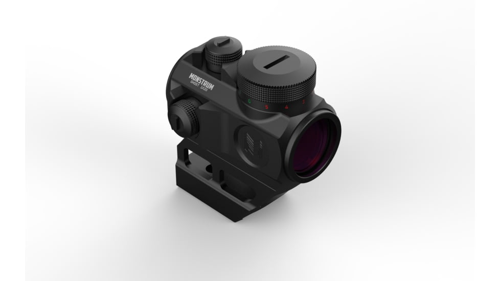 Monstrum Ghost 1x20mm Red Dot Sight, 2 MOA Dot Reticle, Type III Hardcoat Anodized, Black, RDT20B