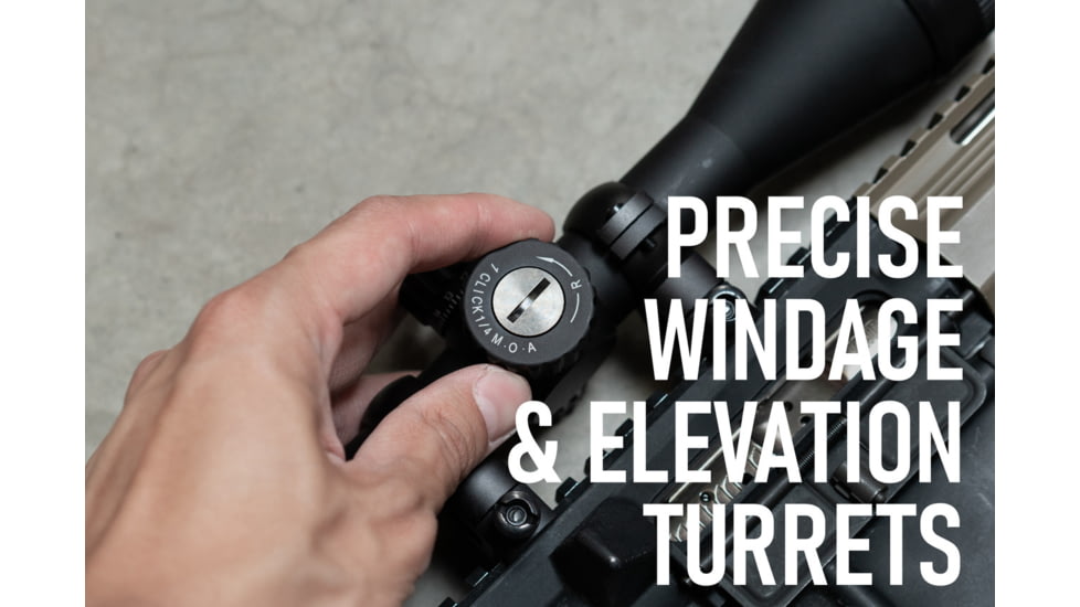 Monstrum Guardian AO Rifle Scope, 3-9x40mm, 1 inch Tube, Second Focal Plane, Crosshair Reticle, Black, SG3940AO-B