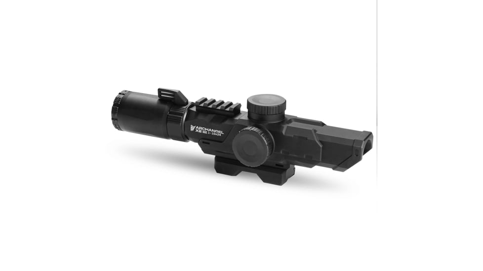 Monstrum Archangel X2 1-10x24mm LPVO 30mm TubeRifle Scope, First Focal Plane, MM5 Morpheus MIL Reticle, Black, FAX110B-MM5