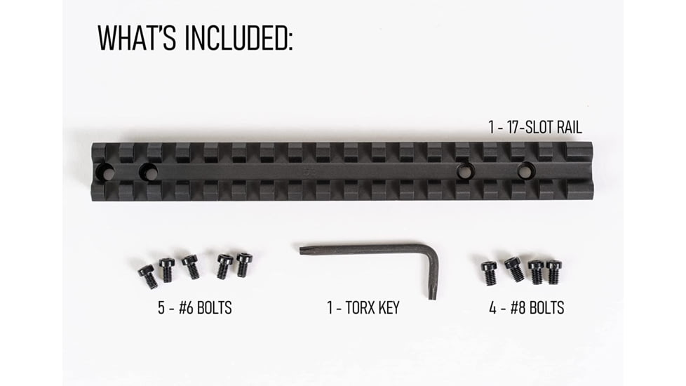 Monstrum Remington 700 Short Action 17-Slot Picatinny Rail, 0 MOA, Black, RM151