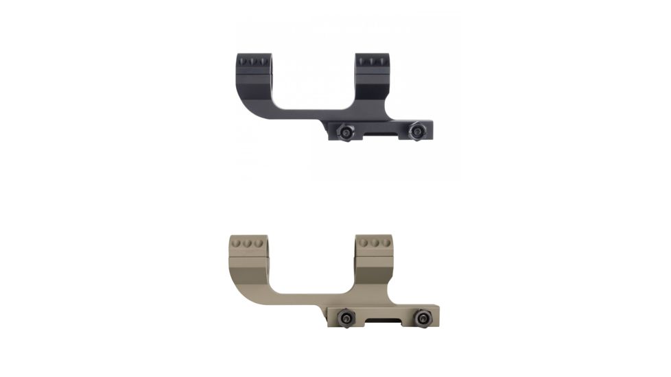 Monstrum Slim Profile Series Offset Picatinny Scope Mount, 1 in, Black, Flat Dark Earth