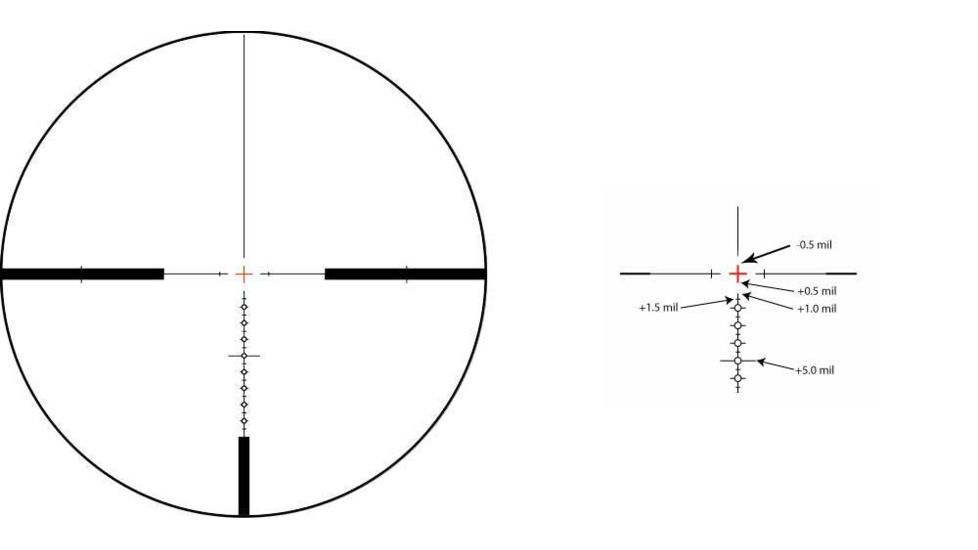 MTC Optics Genesis LR 5-20x50 Rifle Scope, AMD Reticle, Black, GEN5-20LRBLKAMD