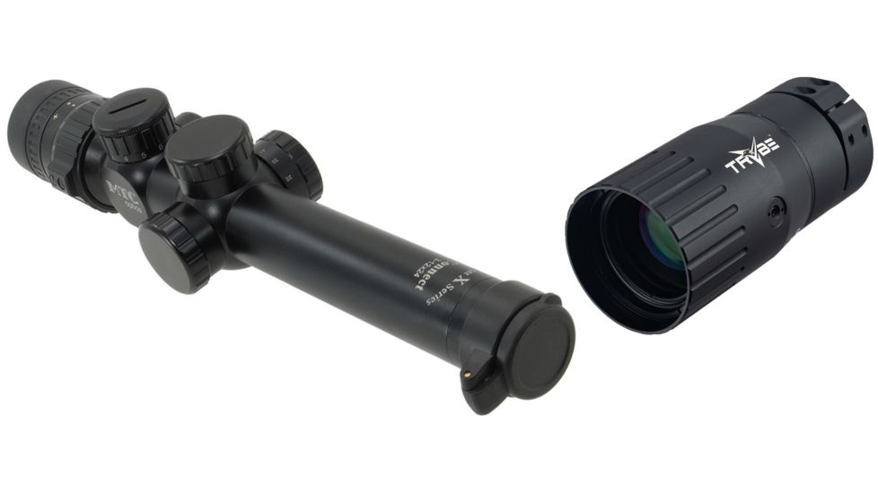 MTC Optics Viper Connect SL 3-12x24 Rifle Scope, AMD Reticle, Illuminated, Black, CONSL-AMD with Trybe Optics Enhancer