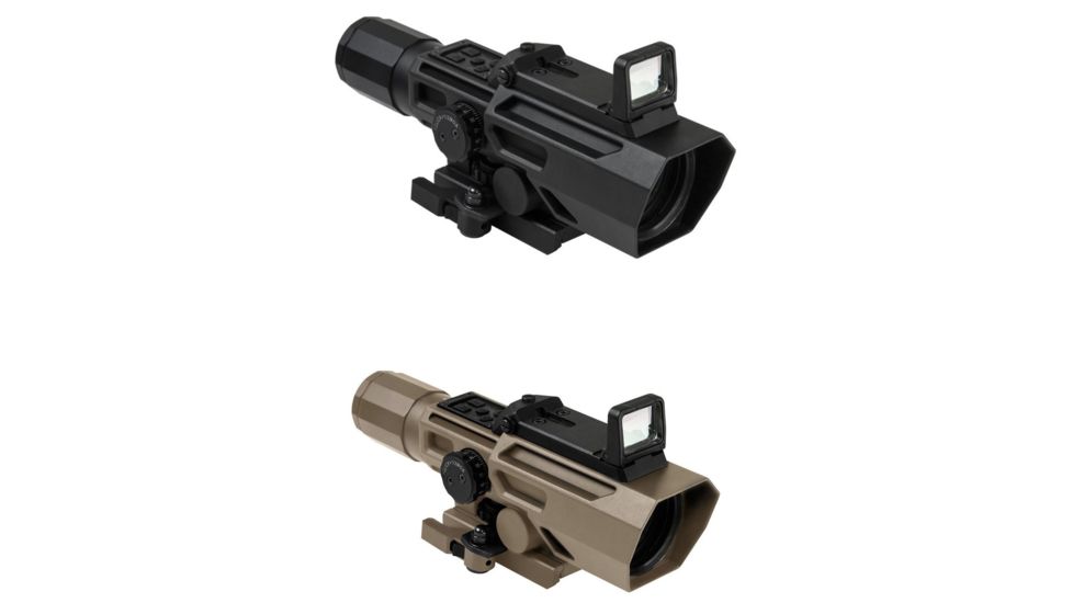 NcSTAR Advance Dual Optic 3-9x42 Rifle Scope w/ Flip Up Red Dot, Black, Tan