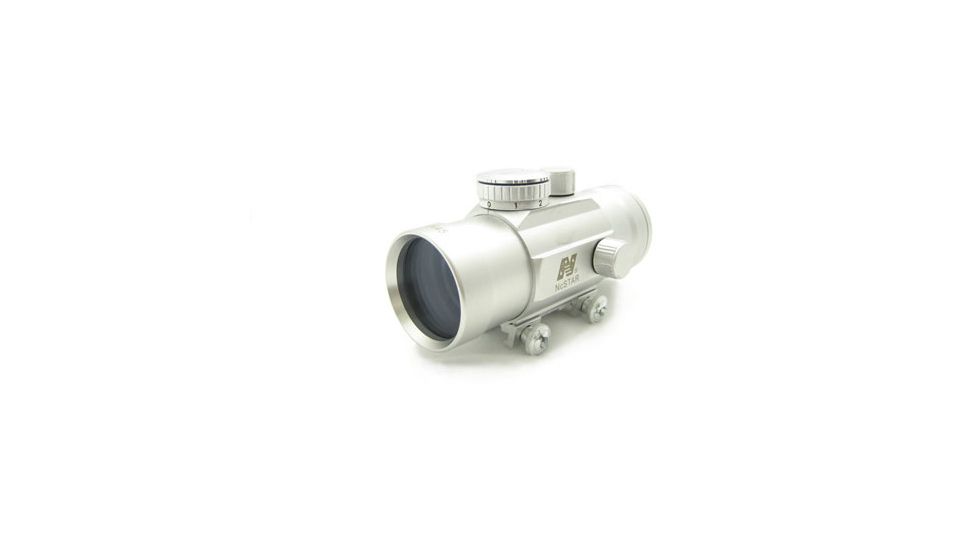 NcSTAR Red Dot Sight - 1x45 T-Style Silver Red Dot - Weaver Base DTS145