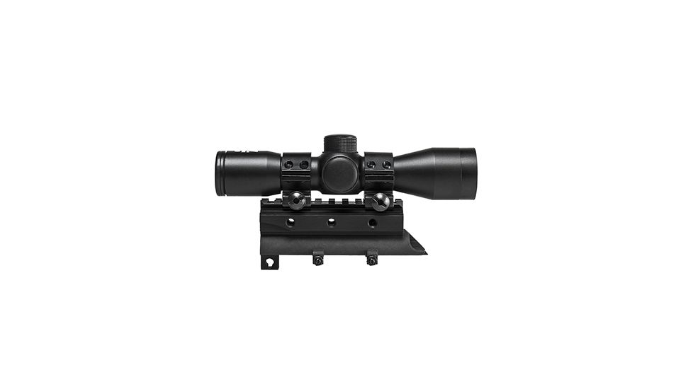 NcSTAR SKS Combo/Tri-Mount/4X30 Compact Scope w/1in Rings, Black KSKSC430B-A