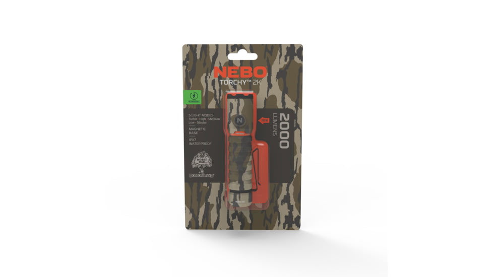 Nebo Torchy 2K Li-ion 18650 Rechargeable Battery 2000 Lumens LED Flashlight