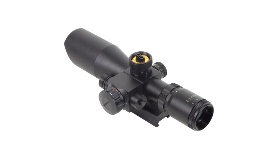 Factory Demo Fire Field 2.5-10x40 Waterproof Red/Green Mil-Dot Reticle Rifle Scope, Black - FF13011