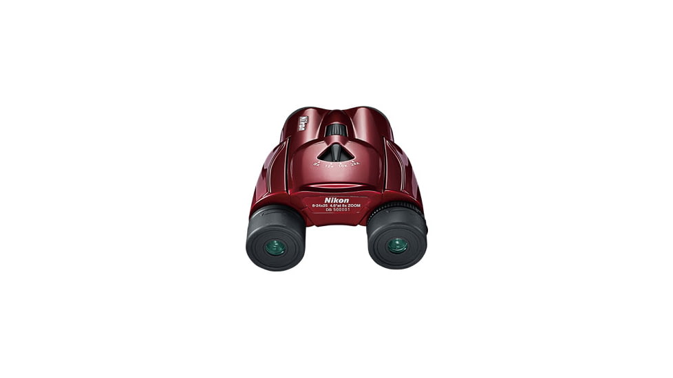 NEW Nikon Aculon 8-24x25mm Zoom Binocular, Red 7335