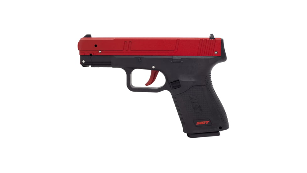 NextLevel Training SIRT 115C Optic Ready Slide Compact Laser Training Pistol, G19 MOS, Red Take Up Laser, Green Shot Indicator Laser, Black/Red, 115-S2GORC-00