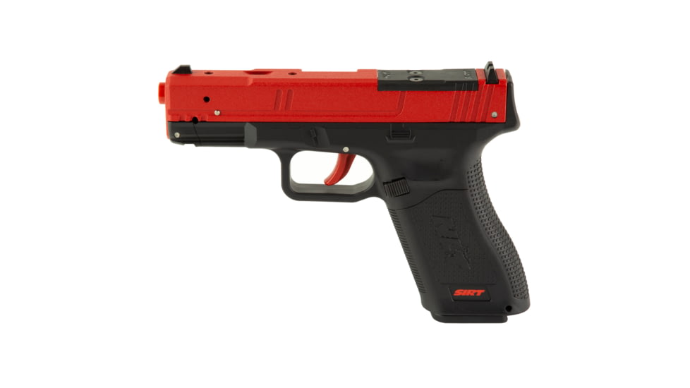 NextLevel Training SIRT 115S Optic Ready Slide Laser Training Pistol, G45/G19X MOS, Red Take Up Laser, Red Shot Indicator Laser, Black/Red, 115S-S2ROR0-00