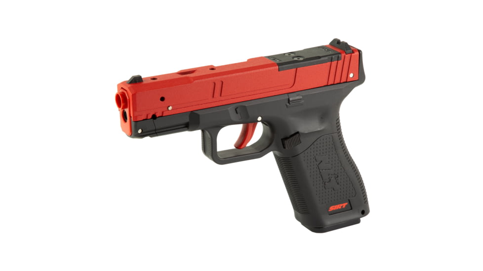 NextLevel Training SIRT 115S Optic Ready Slide Laser Training Pistol, G45/G19X MOS, Red Take Up Laser, Red Shot Indicator Laser, Black/Red, 115S-S2ROR0-00